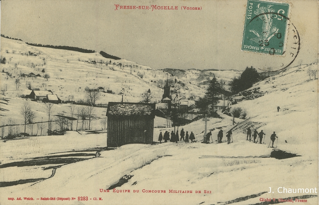 Fresse-sur-Moselle. - Une Équipe du Concours Militaire de Ski.jpg